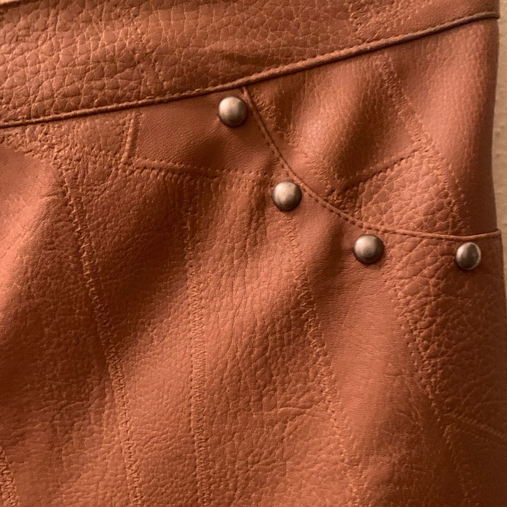 Rare Prada designer retro leather studded pants